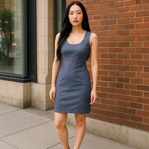 Donna Morgan Gray Sleeveless Sheath Dress